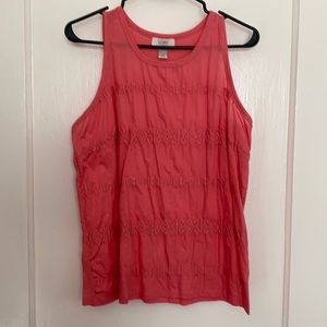 Loft pink tank top. Size medium. NWOT